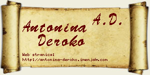 Antonina Deroko vizit kartica